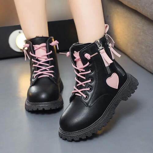 Girls Ankle Boots 2023 New Autumn and Winter Fashion Double