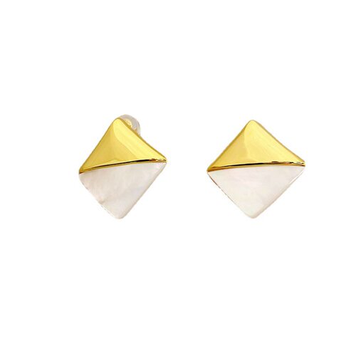 Ins square color contrast retro style personalized small ear