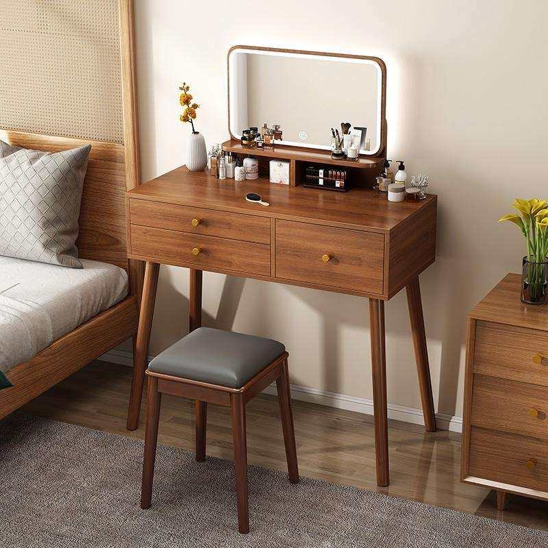 梳妆台轻奢高级新中式胡桃化妆桌现代化妆柜简约卧室小户型化妆台,3C数码配件,其它配件,淘宝优惠券,粉丝福利购,淘宝优惠卷