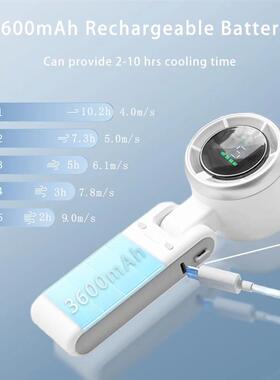 Portable Turbo Fan Hanging Neck Fan USB Rechargeable Handhel