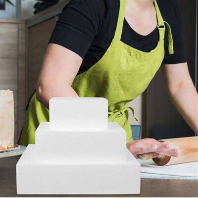 3 Pcs Cake Stand Foam Model Baking Tools Practicing Wedding