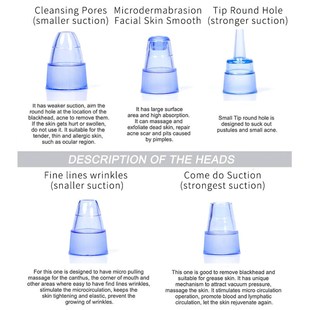 Vacuum Blackhead Remover Acne Pore Suction Face Cleaner USB