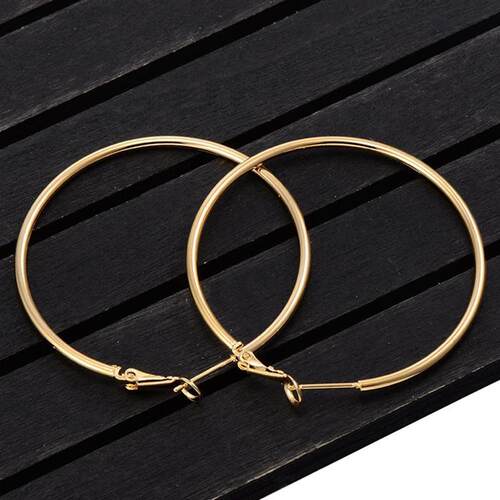 40mm 60mm 70mm 80mm Exaggerate Big Smooth Circle Hoop Earri