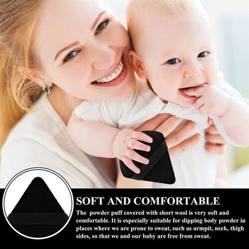 2/12Pcs Triangle Velvet Powder Puff Make Up Sponges for