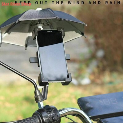 Mini Motorcycle Bicycle Umbrella Mobile Phone Holder Portabl