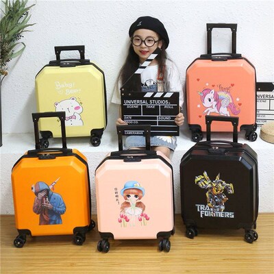 New cute cartoon children trolley case 18 inch travel boardi