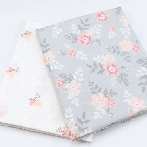 50*235cm Flower Lattice Cotton Fabric For Patchwork Quilts C