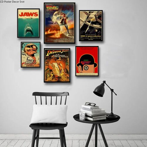 Buy Three Get Four Old Film Retro Poster Movie Jaws Indiana