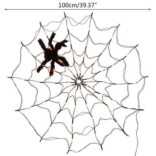 Halloween Light String Led Spider Web Light Waterproof Lamp