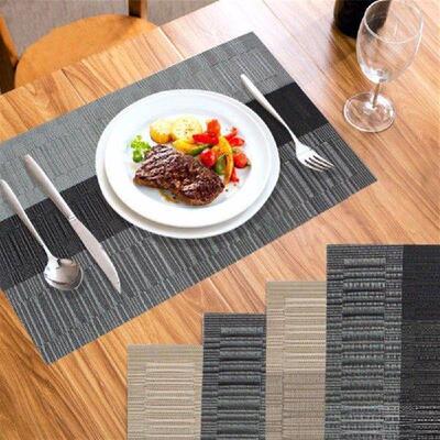 6PcsSet PVC Placemat for Table Mat Pad Drink Wine Coasters