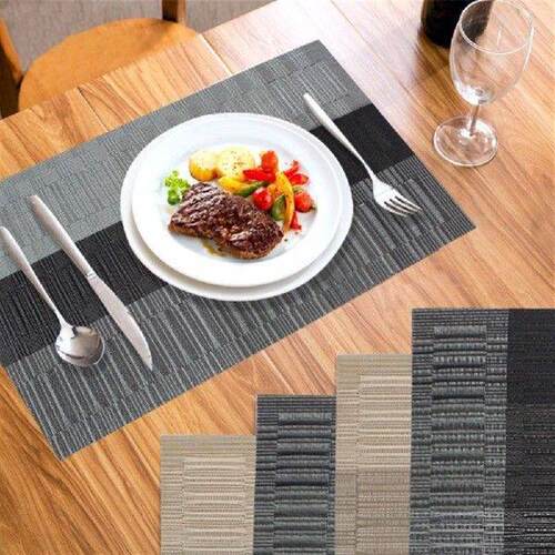 6PcsSet PVC Placemat for Table Mat Pad Drink Wine Coasters