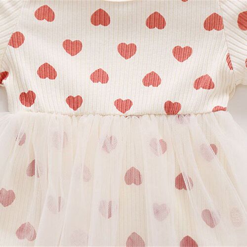 New 202 Summer Girl Baby Cute Heart Romper Infant Cotton Sho