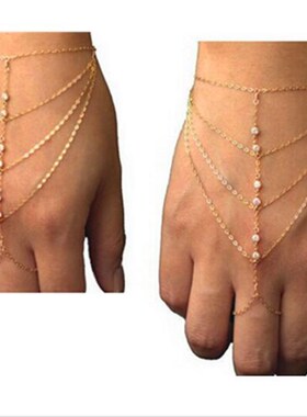 Finger ring hand chain Bracelet Punk Bangles For Women gifts