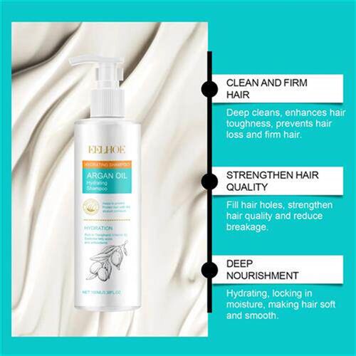 Argan Oil Moisturising Shampoo moisturises and improves dryn