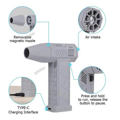 130,000RPM Air Blower Turbo Jet Fan Electric Power Display H