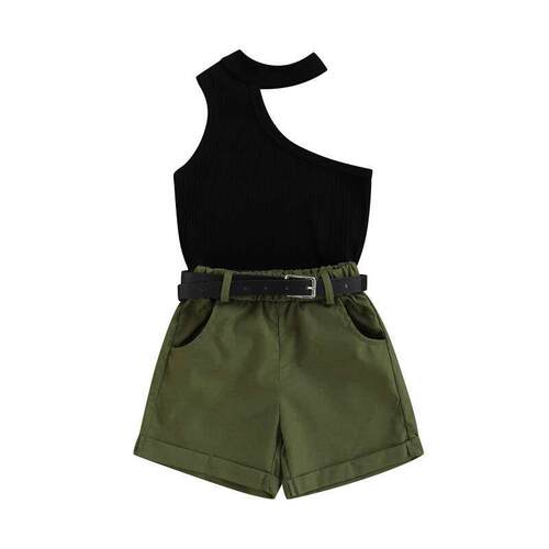 FOCUSNORM 1-6Y Summer Fashion Little Girls 2pcs Clothes Sets