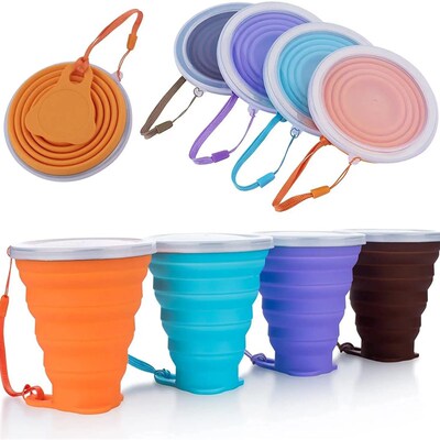 Silicone Foldable Cup Collapsible Telescopic Cute Water Bott