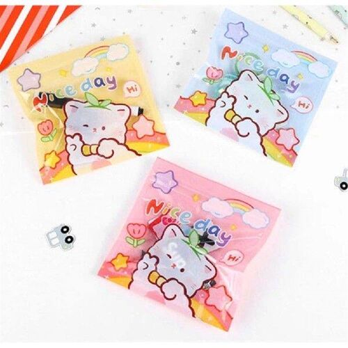 50Pcs Transparent OPP Self Sealing Pouch Cute Cartoon