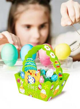 Colorful Easter Rabbit Basket Handheld Egg Easter Happy Chic
