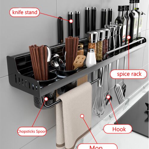 Kitchen Spice Rack Multifunctional Storage Rack Knife Spoon