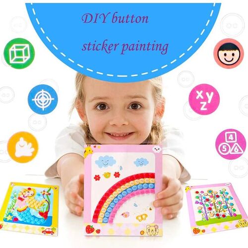 Button  Mosaic er Art Kits Drawing Toys Preschool Early Educ