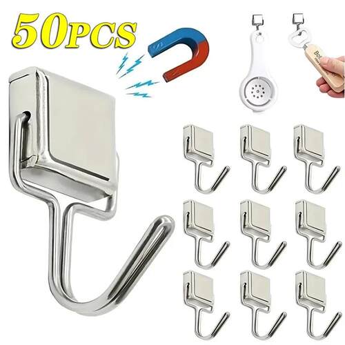 10PCS Strong Magnetic Hooks Multi-Purpose Storage Hooks Home