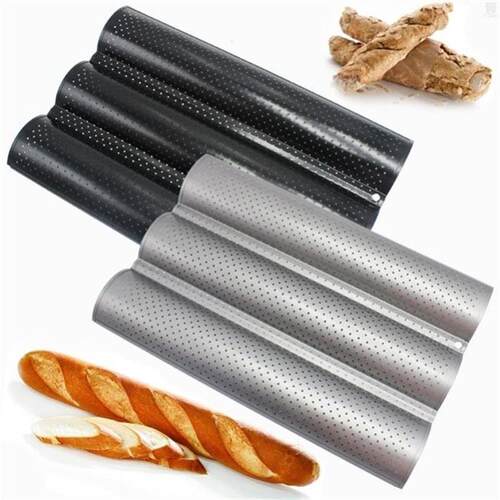 Non-Stick Bread Pans Baking Tray 2/3/4 Loaf Baguette Mold