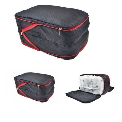 Travel Compression Packing Cubes With Shoe Bag Portable Fold