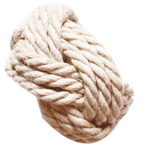 12Pcs Natural Jute Napkin Loop Cord Woven Napkin Buckle