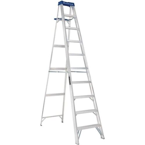 10-Foot Aluminium Step Ladder with Tool Tray, 250-Pound Load
