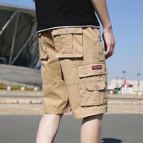 New Summer Men Cargo Shorts Cotton Multi-pocket Tactical
