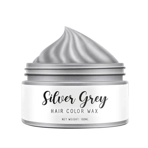 100ML Silver Grey Hair Color Wax Temporary Colors Hair Dye B