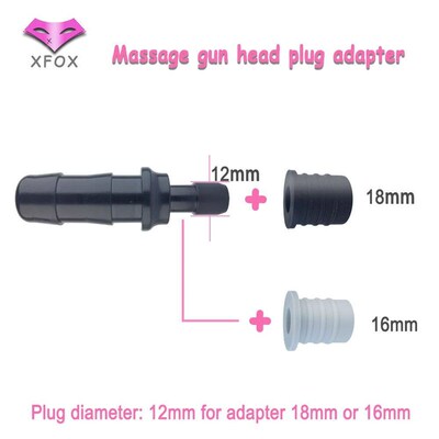 Massage gun adapter plug diameter 12mm adapter 18mm or 16mm