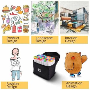 24/40/48/60/80 Colors Art Markers Manga Sketching Markers Al