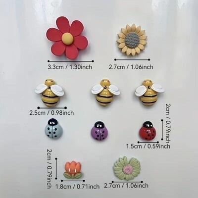 10pcs Adorable Refrigerator Magnets - Durable & Strong Hold
