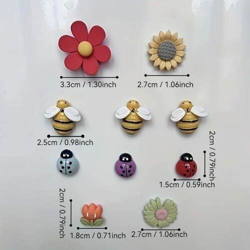 10pcs Adorable Refrigerator Magnets - Durable & Strong Hold