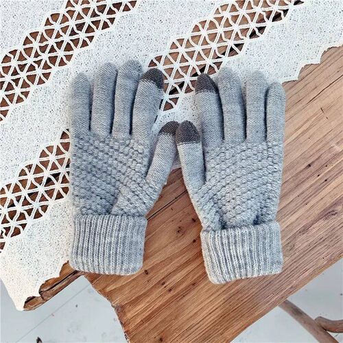 Winter Screen Gloves Women Men Warm Sretch Knit Mittens Imit