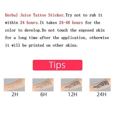 Lace Bow Herbal Juice Tattoo Sticker Fake Tattos for Women M