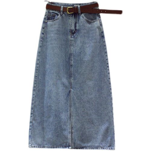 006 Split Denim Skirt Skirt Womens Mid-length 2025 High Wai