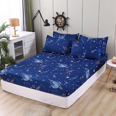 soft single bed sheets fitted sheet pillow cases cover 床笠