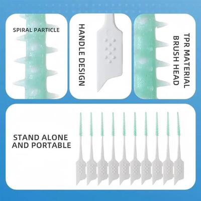 150Pcs/box nterdental Brush Soft Rubber Teeth Cleanng Tools