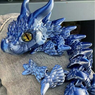 3D Printed Magic Dragon Movable Joint Fidget Toy Rotatable A