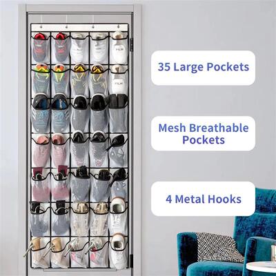 35 Pocket Wall-mounted Sundries Shoe Organiser Closet Storag
