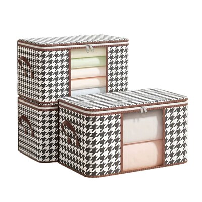 Visible Large Capacity Storage Box Portable Household Clothe