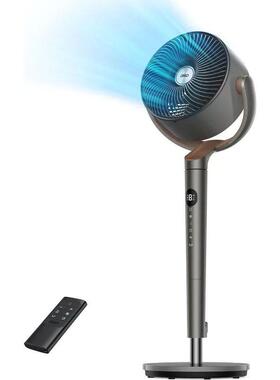 Bedroom Fan, 120+120 Oscillating Standing Fan, 80ft Whol