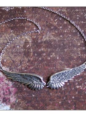 Wings Accessory 复古个性银色翅膀潮流项饰欧美风厂家饰品