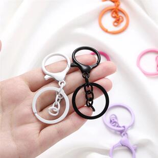 5Pcs/Lot Colorful 30mm Keyring Lobster Clasp Hook Connectors