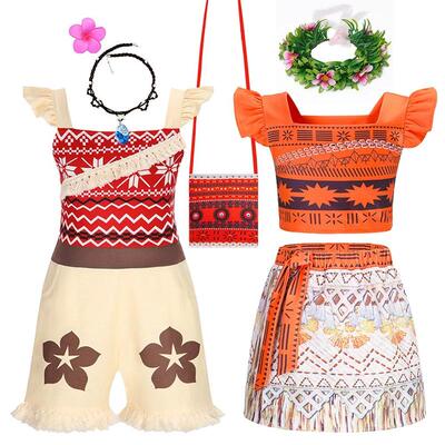 One Piece Jumpsuit for Kids Girl Printed Moana Dress Summer