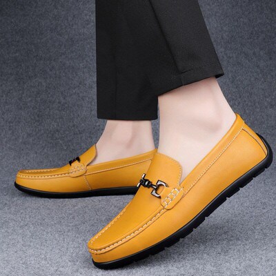 Mens Oversize 45 Leather Soft Bottom Beanie Casual Shoes Siz