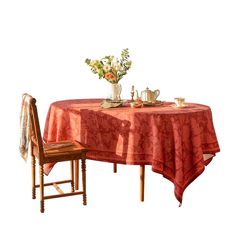 植爱盒子法兰德斯桌布防水布艺红色喜庆茶几盖布长方形家用餐桌布,居家布艺,桌布,淘宝优惠券,粉丝福利购,淘宝优惠卷